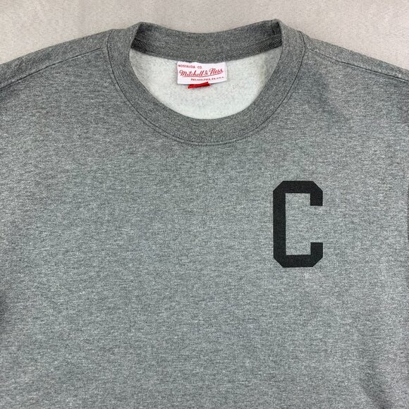 Mitchell & Ness Toronto Maple Leafs Mens Sweater Medium Gray Crewneck Captains C - Picture 2 of 11